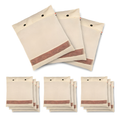 Atrani Cotton Saree Cover/Saree Bags/Clothes Covers (Set Of 12) Of 16 X 14 (Inches) For Clothes Storage Bag, Travelling, Wardrobe Organizer With Mesh/Window (12) - BEIGE