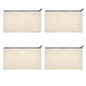 ATRANI Blank Bag Canvas Makeup Pencil Pouch with Zipper- Multipurpose Pen Pencil Case Cotton Canvas Cosmetic Bag Travel Cosmetic Bag (4)