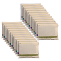 Atrani Pack Of 24 Cotton Saree Clothes Bags/Covers/Poches For Storage With Zip Closure (16 X 14 Inches, Beige)
