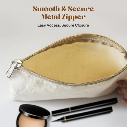 ATRANI Cotton Canvas Pouch, Blank DIY Makeup Bag, Multi-Purpose Pencil Case, Craft Storage, Travel Toiletry Bag with Zip (5x8 inch) DIY Customizable, Washable & Reusable – Value Pack Options (6)