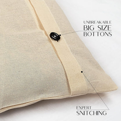 Atrani Cotton Saree Cover/Saree Bags/Clothes Covers (Set Of 12) Of 16 X 14 (Inches) For Clothes Storage Bag, Travelling, Wardrobe Organizer With Mesh/Window (12) - BEIGE