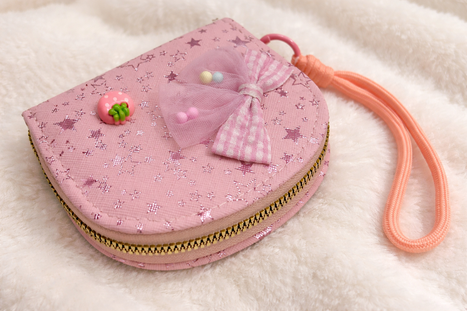 Starry Bow Mini Wallet Pouch for Girls & Women