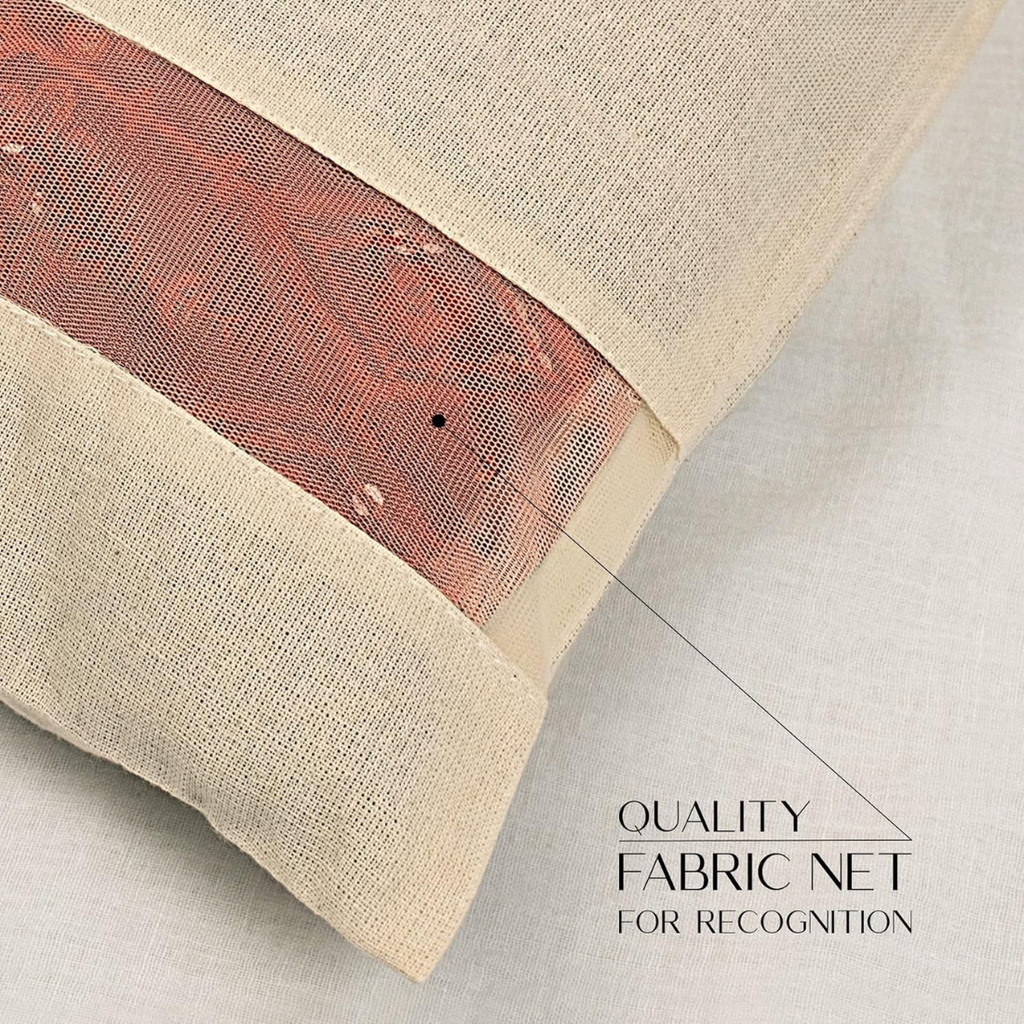 Atrani Cotton Saree Cover/Saree Bags/Clothes Covers (Set Of 10) Of 16 X 14 (Inches) For Clothes Storage Bag, Travelling, Wardrobe Organizer With Mesh/Window - BEIGE