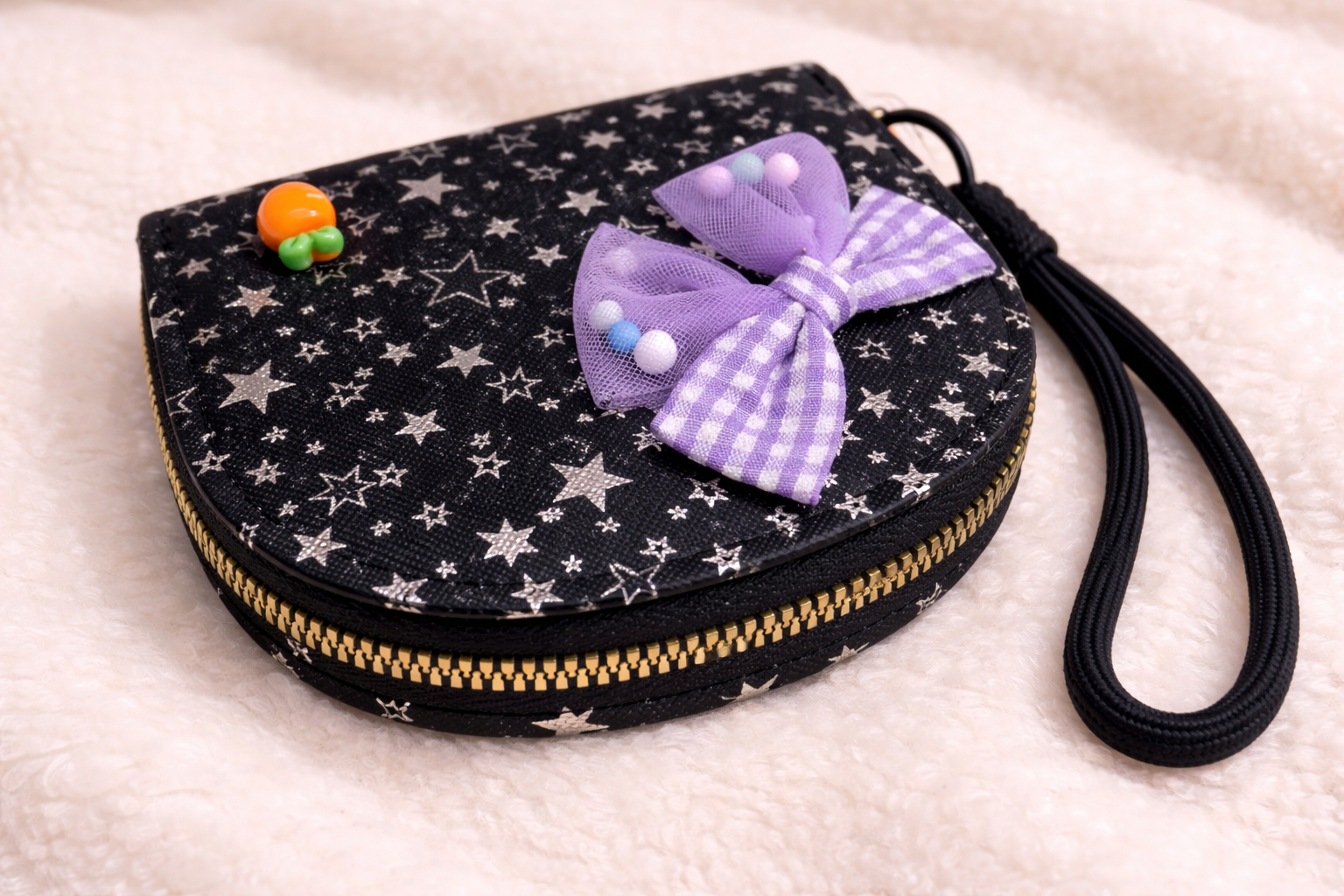 Starry Bow Mini Wallet Pouch for Girls & Women